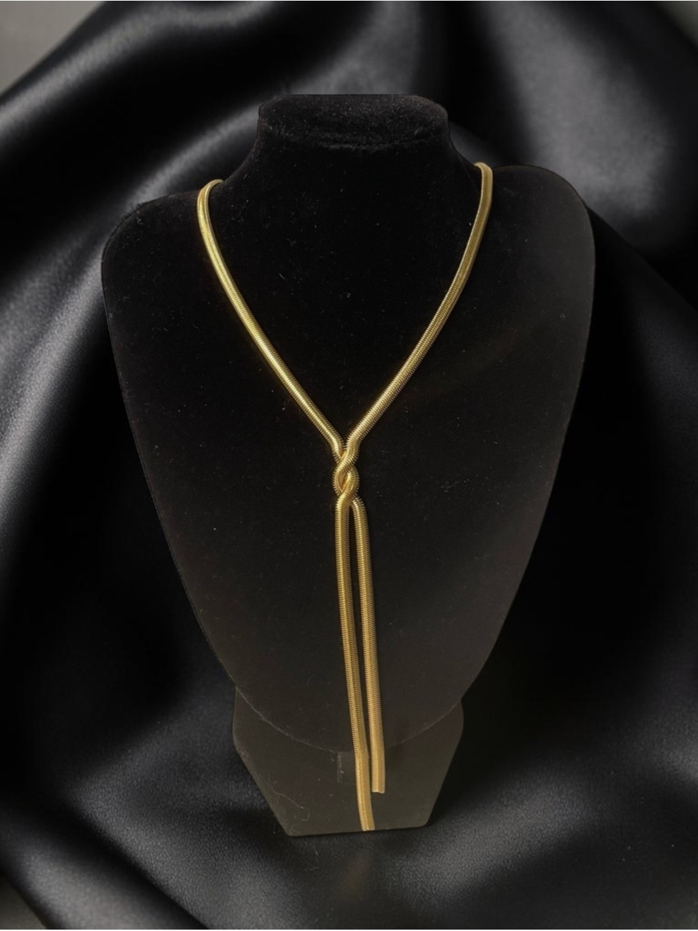 Plunder Gold Lariat Knot Necklace